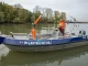 Werkboot met Davit kraan